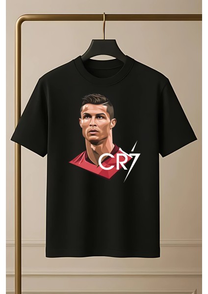 Unisex Cr7 Ronaldo Baskılı T-Shirt/tişört - Tüm Yaş Grupları
