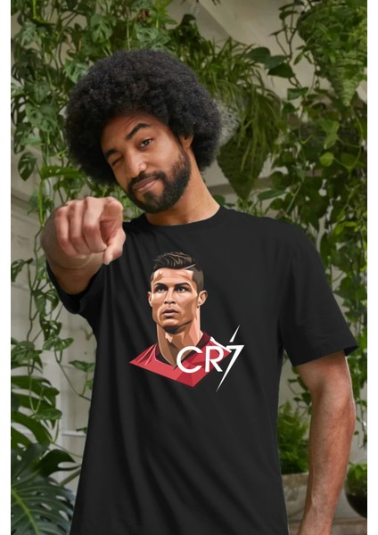 Unisex Cr7 Ronaldo Baskılı T-Shirt/tişört - Tüm Yaş Grupları fiyatları