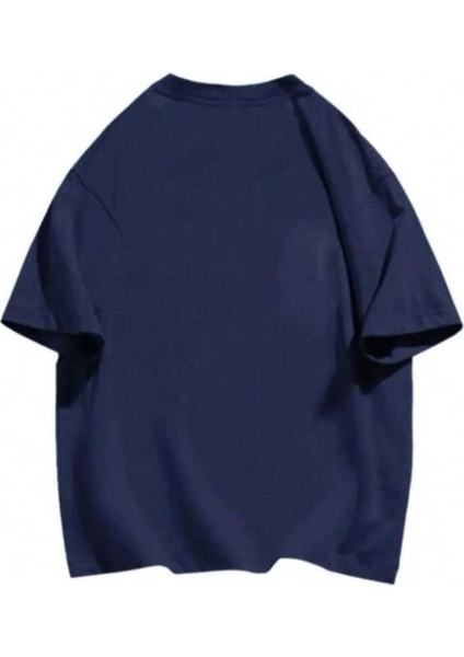 Oversize T-Shirt Baskılı Lacivert Renk fiyatları