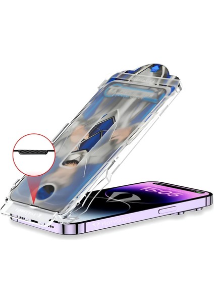 iPhone 12 Pro Max Cam Ekran Koruyucu Kolay Kurulum Kitli, Anti Statik, Toz Tutmayan 9h Güç Screen Protector Glass Ez Fit Power Hd