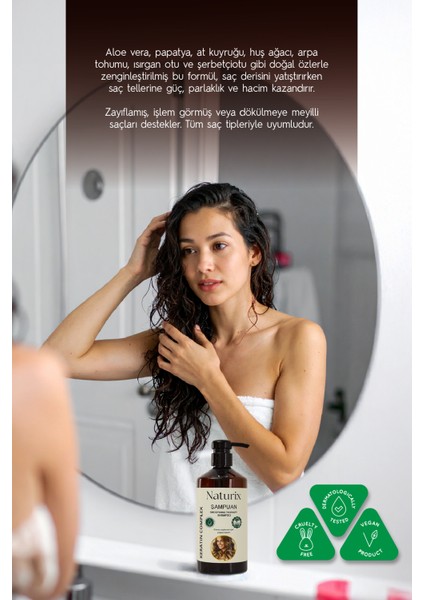 2'li Tuzsuz Argan Yağlı Şampuan + Keratin Şampuan 600 ml Bitkisel Şampuan Paraben Içermez