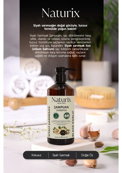 Kepeğe Karşı Süfatsız Isırgan Otu Özlü Şampuan 2 x 600ML + Kokusuz Siyah Sarımsak Şampuanı 2 x 600ML indirimleri
