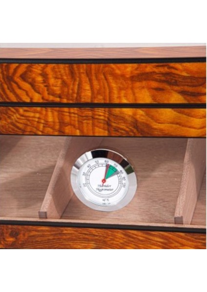 Cam Kapaklı Ahşap Humidor – Kahverengi Görünümlü - PHUM0127 indirimleri