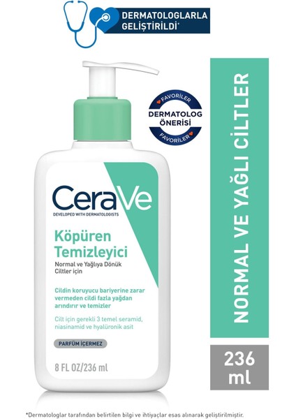 Asfstore Cerave Foaming Cleanser Normal & Yağlıya Dönük Ciltler Için 236 ml