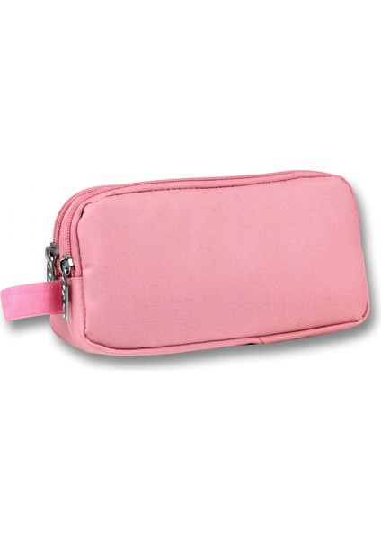 Kız Çocuklar Için Iki Bölmeli Kalemlik - Pembe - 5123