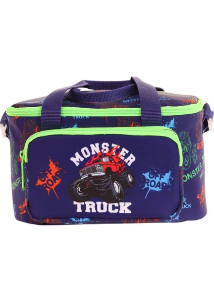 Kids Thermo Isı Yalıtımlı Erkek Çocuk Monster Truck Yeşil Lacivert Beslenme Çantası L7279 (Iki Bölmeli) fiyatları