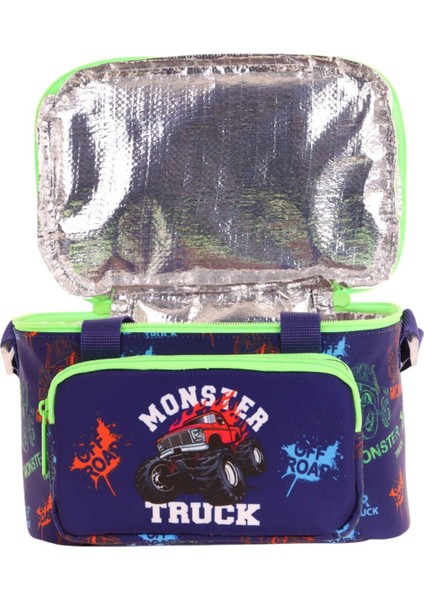Kids Thermo Isı Yalıtımlı Erkek Çocuk Monster Truck Yeşil Lacivert Beslenme Çantası L7279 (Iki Bölmeli) modelleri