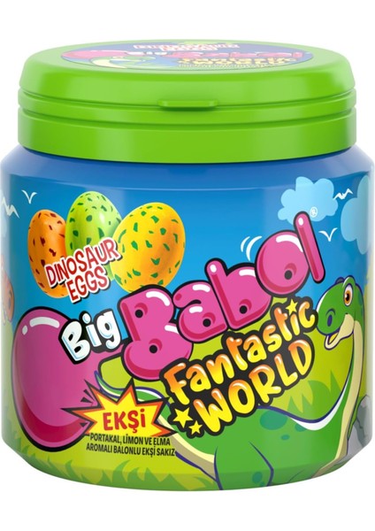 Big Babol Fantastic World Dinosaur Eggs Portakal ve Limon ve Elma