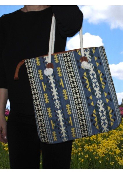 Otantik Desen Kadın Omuz ve Plaj Çantası Tirilye Model Tirilyeçantam1 fırsatları