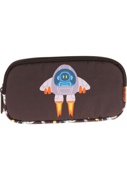 Kids Siyah Beyaz, Roket Temalı, Erkek Çocuk Üç Bölmeli Okul Kalem Çantası - L8264 fiyatları