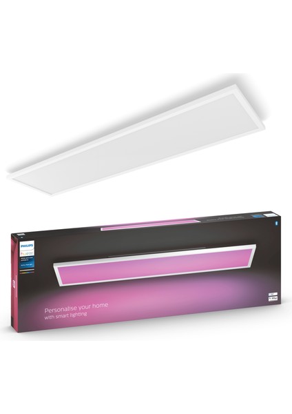 Hue Surimu Beyaz Sıva Üstü Rgb Akıllı LED Dikdörtgen Panel Tavan Armatürü 120X30CM 4150 Lumen