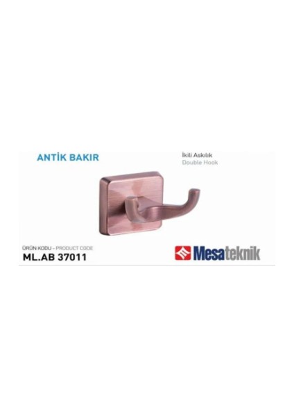 Milet Antik Bakır Ikili Askılık MESAMLAB37011K
