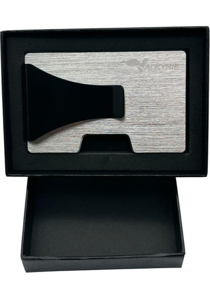 Akıllı Mekanizmalı Minimalist Metal Kartlık Rfıd Korumalı Şık Dayanıklı 15-25 Kart Kapasiteli Cüzdan Kartlık Gri fırsatları