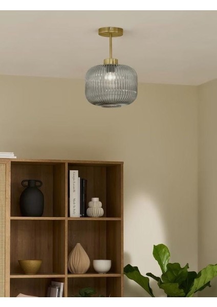 Mylights Rustik Füme Plofonyer Tavan Avize Spor Tekli Avize Mat Gold Eskitme Kaplama Gövde Yatak Odası Koridor oturma odası