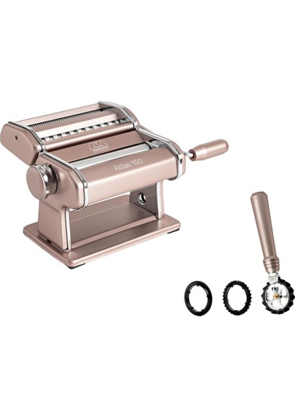 Atlas 150 Pastel Pembe Makarna Makinesi + Pastawheel