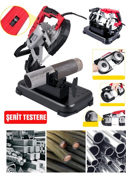 Maxstar Pro 39X36X56,5 cm Şerit Testere Demir Kesme Testeresi