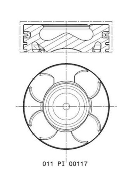 Mahle 011PI00117000 -Knecht-Behr 011PI001170 Piston Complete 69.6 mm Opel 55212096
