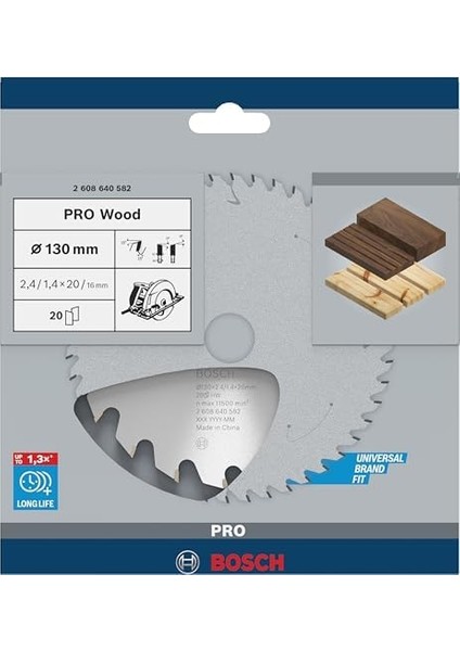 Professional Accessories Daire Testere Bıçağı, Gri, 130X20/16X2,4 Mm, 20, 1 Adet modelleri