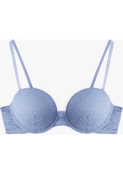 Çıkarılabilir Askılı Ekstra Dolgulu Maximizer Destekli Dantelli Sütyen