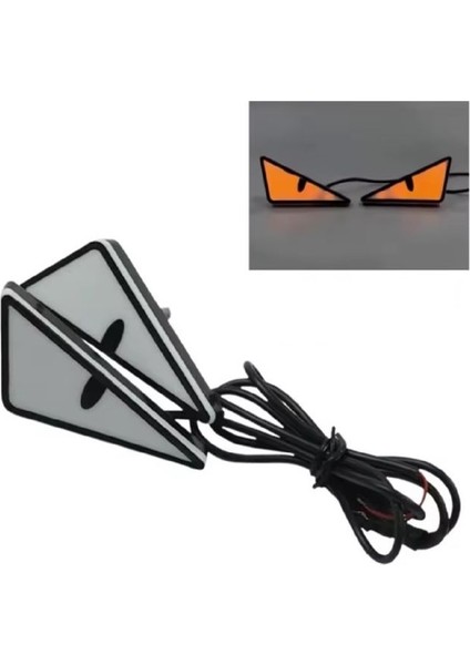 12V Üniversal Araç&motorsiklet LED Flash Eye Göz Dekorasyon Strobe (Flaş) Stop&fren Lamba Sarı