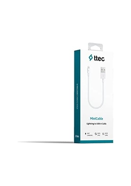 Minicable 30CM iPhone ile Uyumlu Şarj Kablosu - Beyaz (2DK7512B) fiyatları
