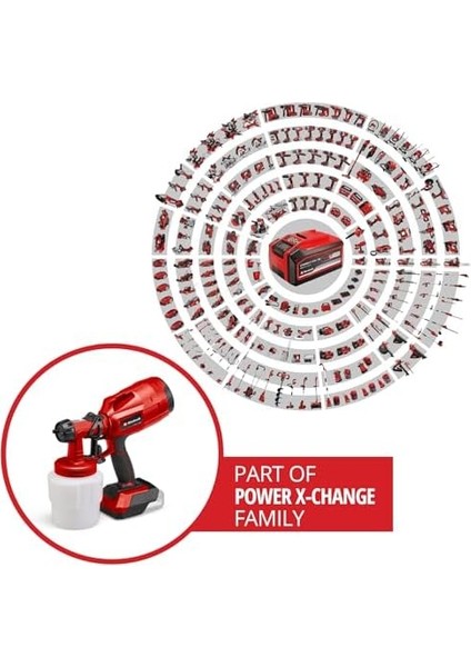 Akülü Sprey Boya Sistemi Tc-Sy 18/60 Li-Solo Power X-Change (Li-Iyon, 18 V, 650 Ml/dk Püskürtme Kapasitesi, 800 ml Boya Haznesi, 2,0 mm ve 2,5 mm Nozul Dahil) - 4260025 modelleri