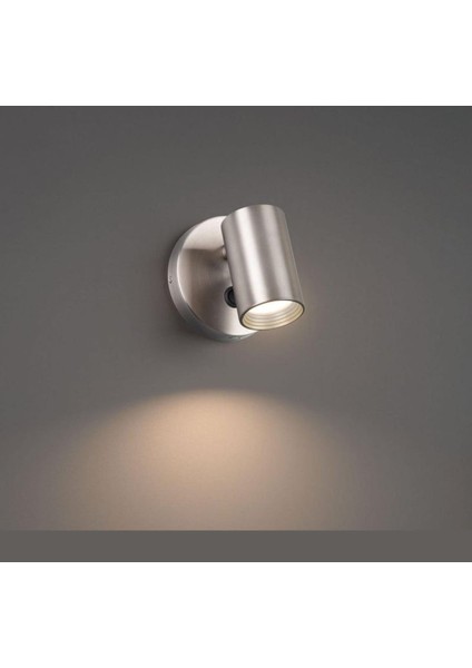 Demet Habek Mylights Gün Isigi Ampullü Paslanmaz Inox Gövde Anahtarlı LED Aplik LED Spot Hareketli Başlık Tekli