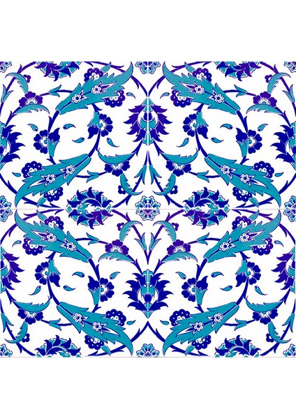 20x20 Cm Ac 32 Selçuklu Mavi Beyaz Kütahya Çini Karo fiyatları