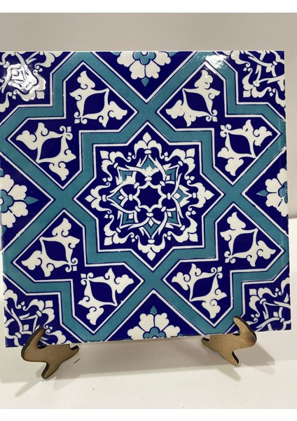 20x20 Cm Ac 12 Selçuk Yıldız Geçme Desenli Çini Karo modelleri