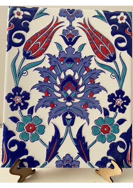 20X20 Cm Ac 4 İznik Lale Desen Kütahya Çini Karo modelleri