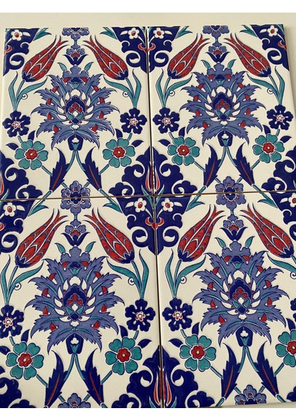 20X20 Cm Ac 4 İznik Lale Desen Kütahya Çini Karo fırsatları