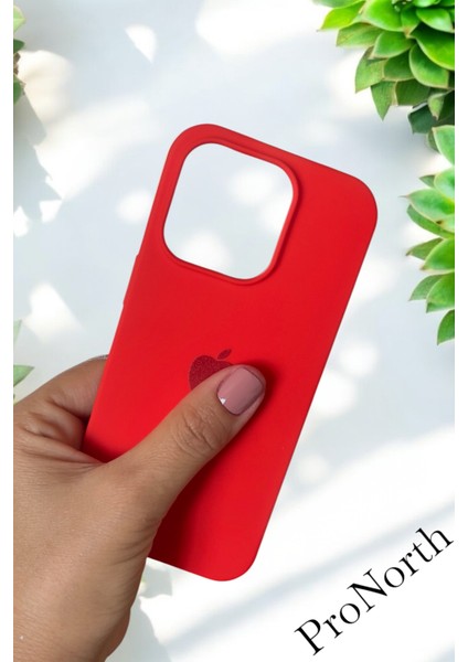 Iphone 15 Pro Max Uyumlu Kılıf Logolu Lansman Soft Yumuşak Içi Kadife Silikon Kapak
