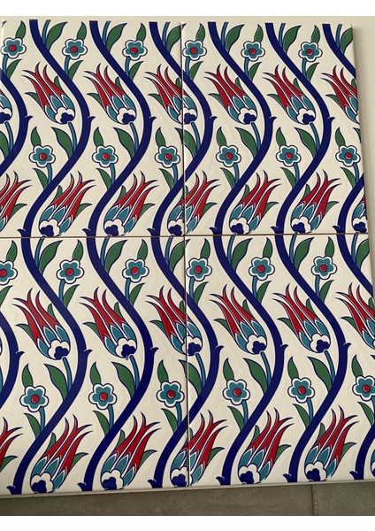 20x20 Cm Ac 20 Sarmaşık Lale Desenli Çini Seramik Karo fırsatları