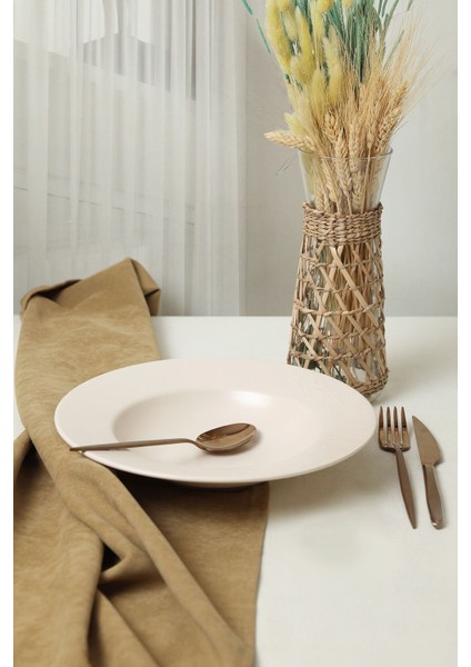 Mat Krem Iyonya Makarna Tabağı 28 cm 950 fiyatları