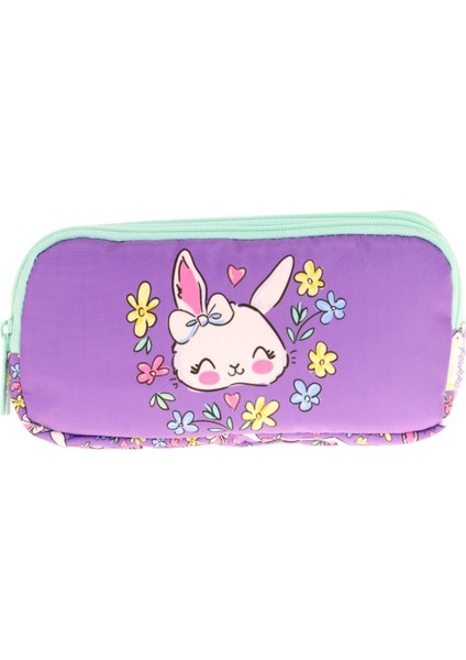 Kids Yeşil Mor, Sevimli Tavşan, Kız Çocuk Üç Gözlü Okul Kalem Çantası - L8242 fiyatları