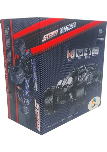 Toyflyer 1:18 Ölçek Uzaktan Kumandalı 36 Km/h Hızlı 4x4 Gerçekçi Profesyonel Monster Araba indirimleri