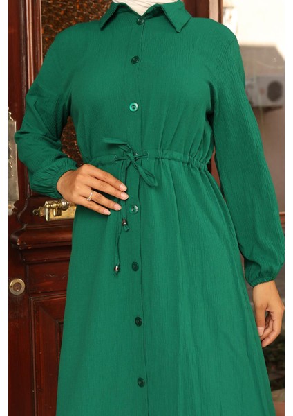 Yırtmaç Detaylı Uzun Takım Yeşil modelleri