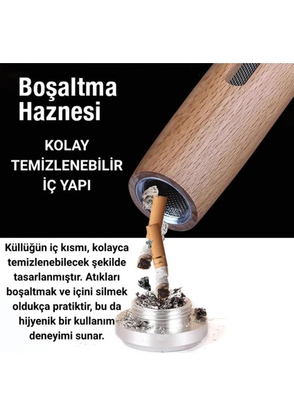 Pipo Tipi Taşınabilir Tüm Sigaralara Uyumlu Küllük, Ev, Ofis, Araç ve Açık Alan Için Mini Küllük indirimleri