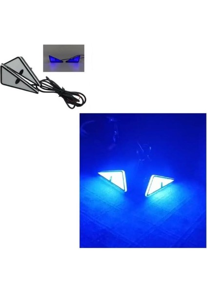 12V Üniversal Araç&motorsiklet LED Flash Eye Göz Dekorasyon Strobe (Flaş) Stop&fren Lamba Mavi