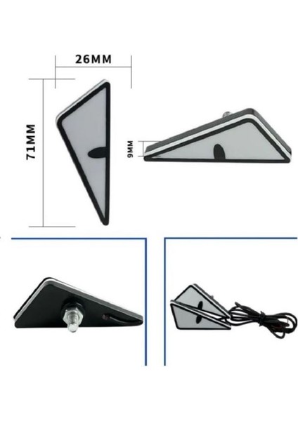 12V Üniversal Araç&motorsiklet LED Flash Eye Göz Dekorasyon Strobe (Flaş) Stop&fren Lamba Mavi