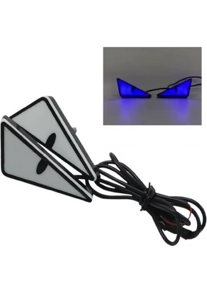 12V Üniversal Araç&motorsiklet LED Flash Eye Göz Dekorasyon Strobe (Flaş) Stop&fren Lamba Mavi