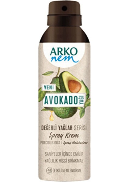 Arko Nem Değerli Yağlar Serisi Sprey Krem Avokado 150 ml