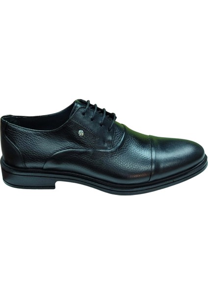 088-POLI Erkek Siyah (40-44) Deri Klasik Ayakkabı