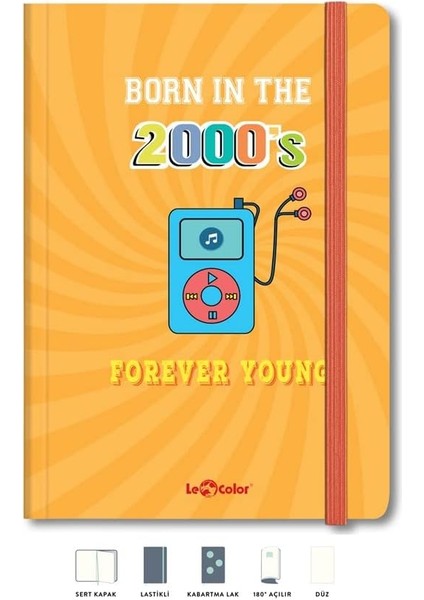 Color Mottolu Defter Düz 17X24 cm Forever 2000'S