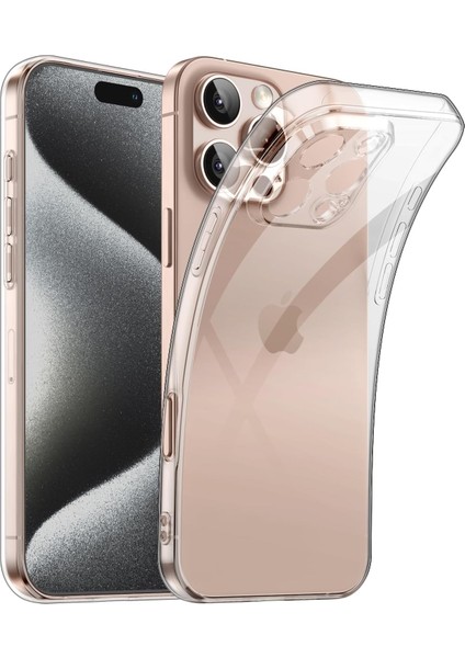 Trend iPhone 16 Pro Max Şeffaf Kılıf, Kamera Korumalı Şeffaf Silikon Kılıf, Kamera Koruyuculu iPhone 16 Pro Max Transparent Kılıf