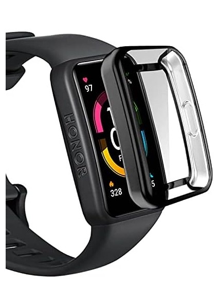 Honor Band 6 Için Kılıf 360 Full Round Soft Silicone Siyah [honor Band 6 ile Uyumlu Kılıf - Siyah] modelleri