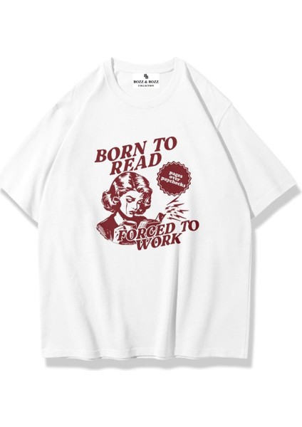 Unisex Oversize Born To Read T-Shirt