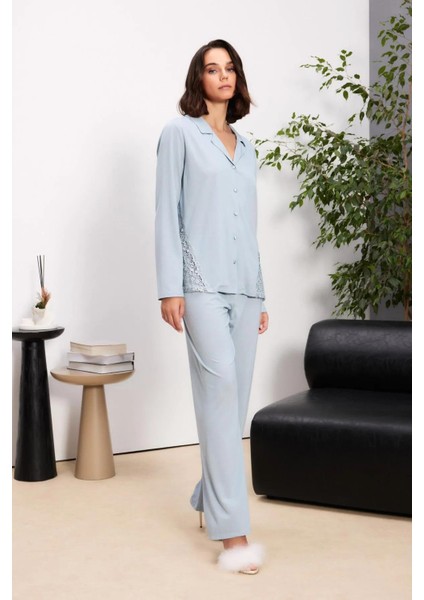 Mist Renk Penye 6'lı Çeyiz Seti | Gecelik Sabahlık Pijama Takımı modelleri