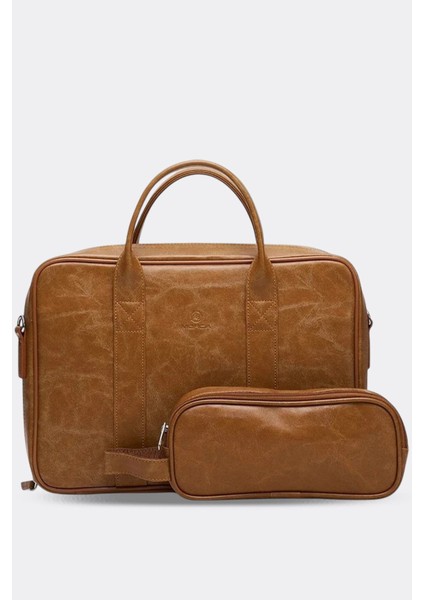 Macbook Organizer Laptop Evrak Çantası 13" & 14" Inç Taba