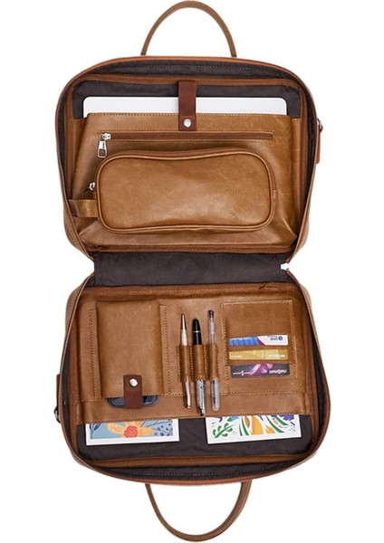 Macbook Organizer Laptop Evrak Çantası 13" & 14" Inç Taba fırsatları